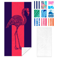 Microfiber Beach Towel 35x70 Inch Quick Dry Flamingo Pattern, Lightweight Soft Large Travel Towel for Beach Pool Yoga