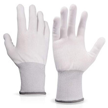 Window Tint and Vinyl Wrap Gloves Nylon White Anti Static Reusable Full Finger Grip 1 Pair