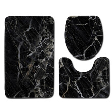 Non Slip Bathroom Rug Set 3 Piece with Diatomaceous Earth Bath Mat, Rapid Water Absorption and Fast Drying Surface