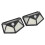 2Pcs Solar Motion Light 4Sided 18650 800mAh Black 1