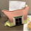 Knit Tissue Box, Cotton Yarn, 90g Pink/Yellow 4
