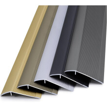 Aluminum Floor Transition Strip 90cm Silver, NonSlip HeavyDuty Door Threshold Ramp for Uneven Floors