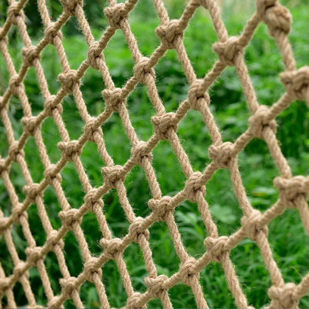 Safety Rope Net 10Mm Thick Jute Hemp Climbing Net For Balcony Stair Tree House Hammock Outdoor Decor 9073542038184