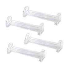 4Pcs Transparent Vertical Blind Valance Corner Connectors, Durable PP Clips for Clean Finish