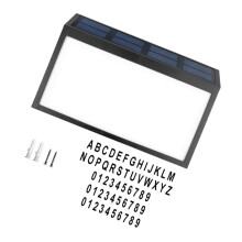 Solar Address Sign with LED Illumination, Waterproof House Number Light for Home and Mailbox