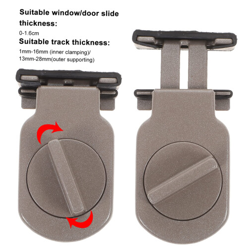 Sliding Door Lock Childproof Safety Lock for Sliding Windows No Drill Tool Installation 1Pack 1