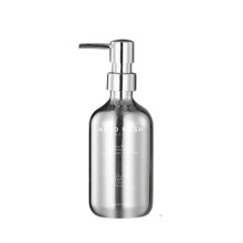 Silver Bathroom Soap Dispenser with Mirror Finish, Smooth Push Pump, Durable Electroplated Hand Soap Bottle