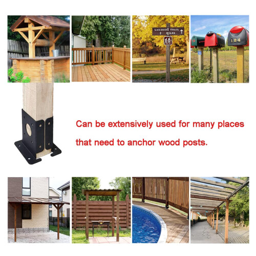 Adjustable Deck Post Anchor Bracket HeavyDuty Metal Base with Adjustable Height for Secure Deck Installation 2