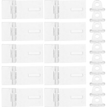 30pcs Acrylic Jewelry Box Latch Set, Transparent Hinge Locks for Cabinets and Display Cases, Tool Install