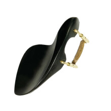 1/4 Size Ebony Violin Chin Rest, Durable Wooden Construction, Classic Look, Easy Installation