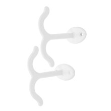 2pcs Zinc Alloy Under Cabinet Hooks, Double Prong Coat and Hat Hangers, SpaceSaving Modern Organizer for Kitchen, Closet and Entryway