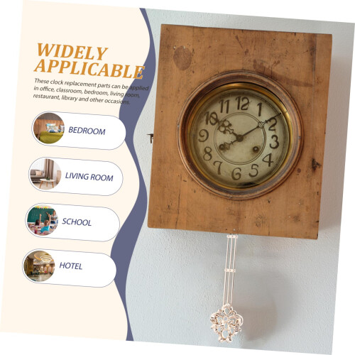 Quartz Wall Clock Movement with Pendulum, Accurate DIY Replacement Kit, Long Shaft Mechanism 2