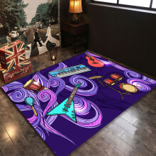 NonSlip Drum Rug 140x180cm Soundproof Mat for Acoustic and Electronic Drums Floor Protection