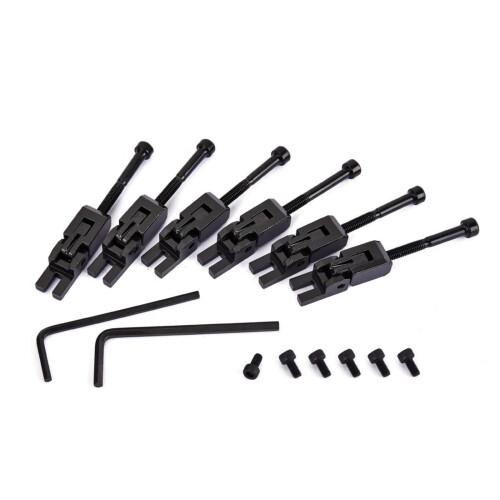 Locking String Holders 6‑Piece Dual Locking System for Guitar Bridge Compatible with Floyd Rose, Secure String Anchoring