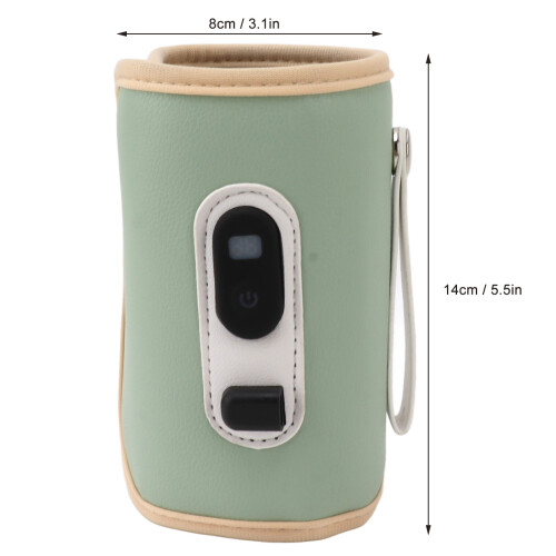 Green USB Baby Bottle Warmer 14x8cm 5-Temp Display 1