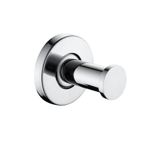 Stainless Steel Robe Hook Rustproof Mirror Finish Wall Mounted Bathroom Towel Hook Silver 1pcs