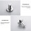 Stainless Steel Robe Hook Rustproof Mirror Finish Wall Mounted Bathroom Towel Hook Silver 1pcs 4