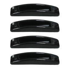 4PCS Black SelfAdhesive Cabinet Handles, NoDrill Drawer Pulls for Closet, Glass, or Shower Doors