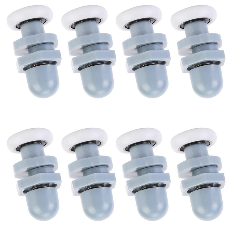 8Pcs 20Mm Plastic Sliding Door Roller Wheels For Glass And Bathroom Doors, Quiet Glide And Durable Set 9330225369332