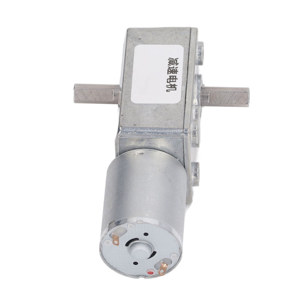 Worm Gear Motor 25Kg.cm Low Speed 12V 66Rpm Dual Shaft Self Locking Reversible 5091393690133