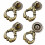 4pcs Vintage Zinc Alloy Cabinet Knobs and Decorative Dresser Drawer Pulls, RustResistant, Easy Installation 1