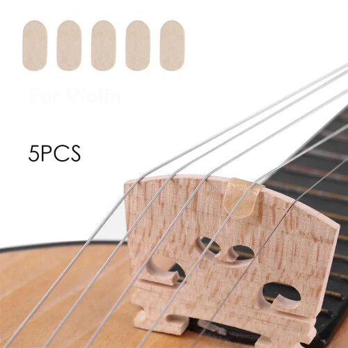 5pcs Violin String Protector Pads for Bridge E String – Prevent String Slipping, Enhance Tone Clarity 2