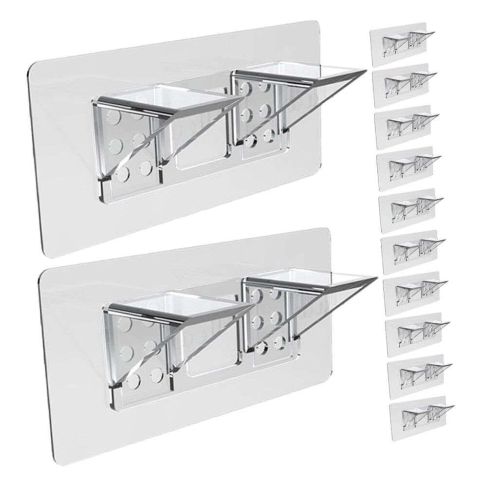 12Pcs Metal Shelf Support Pegs With Triangular Design For Cabinets Bookcases Pantry Shelves 9330225369523