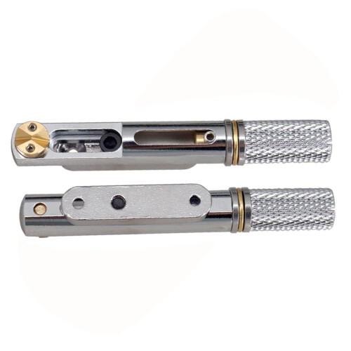 Silver Headless Guitar Bridge Tailpiece for 6 String Electric Guitar, Enhanced Tuning Stability, Durable Metal Construction