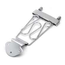 Guitar Bridge,Hollowbody Electric Guitar String Bridge, Fits LP Style Guitars, Adjustable Tension Plate (Chrome) Ref: 6733