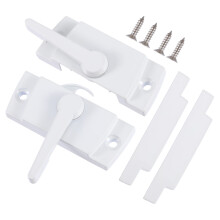 Security Crescent Window and Sliding Door Lock Set, Durable Zinc Alloy Child Safety Latch, Easy Installation