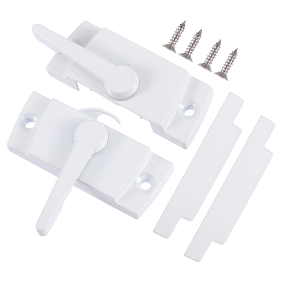 Security Crescent Window and Sliding Door Lock Set, Durable Zinc Alloy Child Safety Latch, Easy Installation