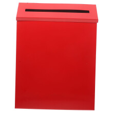 Vintage Large Capacity Red Metal Wall Mount Mailbox for Home and Office Decor