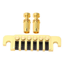 Electric Guitar Bridge Tailpiece for LP EPI Style, Gold Reversible Wraparound Design, Enhanced Stability