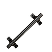 Black Door Handle Set Heavy Duty Steel Rust‑Resistant Matte Finish Barn Style Pull for Wooden and Sliding Doors