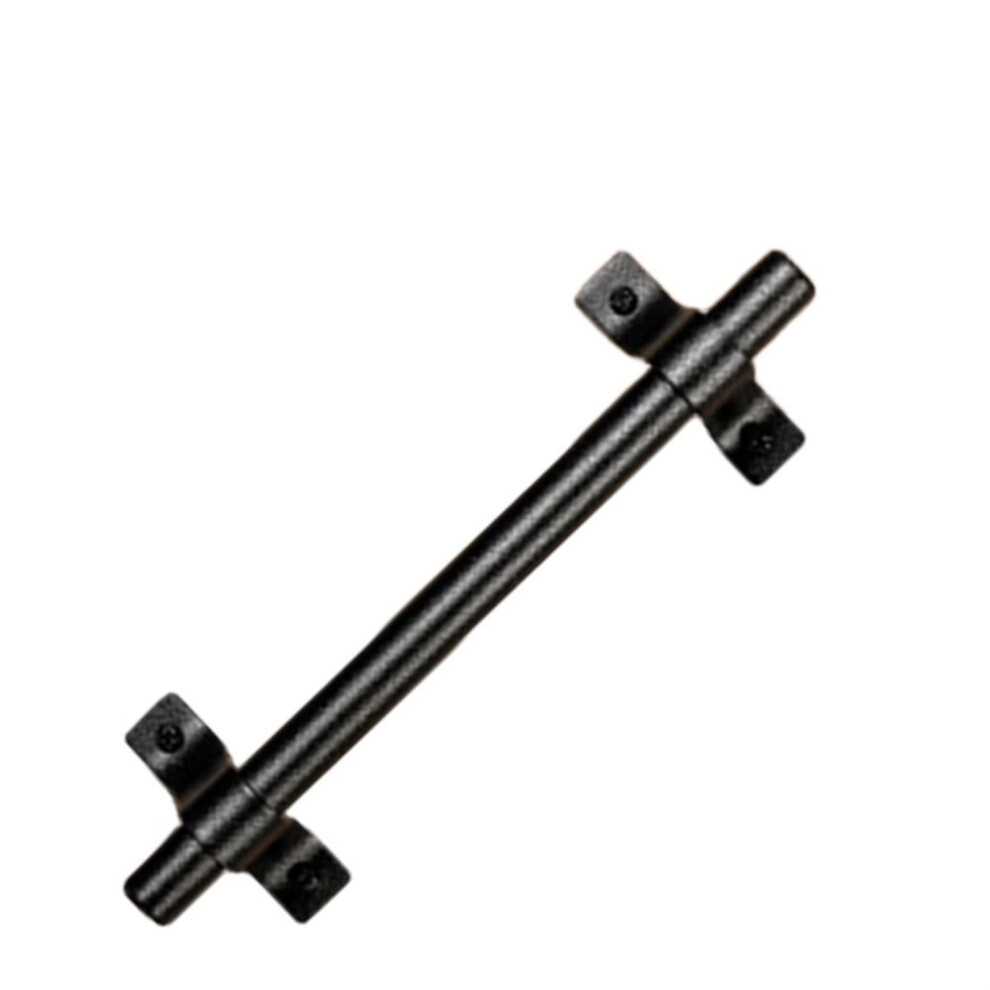 Black Door Handle Set Heavy Duty Steel RustâResistant Matte Finish Barn Style Pull For Wooden And Sliding Doors 9330225369660