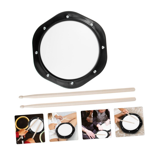 Drum Practice Pad Silent Durable Surface with Drumsticks and Bag for Beginners and Pros 2
