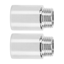 Bathroom Shower Head Extension Pipe Stainless Steel 3cm/1.2in Chrome Finish