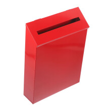 Vintage Wall Mounted Mailbox Large Capacity Metal Post Box for Home Letters and Parcels Red