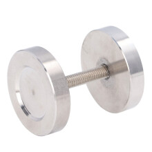 Stainless Steel Barn Door Handle Matte Silver Finish, Durable Round Pull for Wooden Sliding Doors