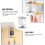 Adhesive Wall Hooks 360 Rotating Storage Hook NoDrill Organizer for Kitchen and Bathroom Space Saving 3