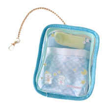 Blue Clear Display Bag for Small Doll Collectibles, Compact Storage and ColorCoded Design