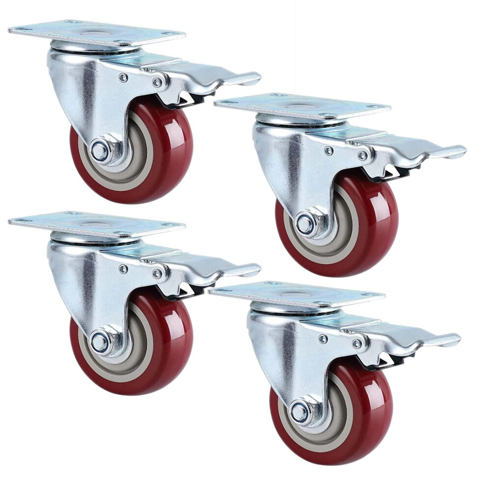 Office Chair Wheels For Hardwood Floors, Smooth Silent Rolling Rubber Casters Set Of 4, Heavyduty Universal Fit 9045646690865