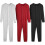 (L, Black) Men's One Piece Long Johns Night Pajama Tw 1