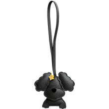 Multi Functional Dog Keychain PU Leather Design Portable-Black