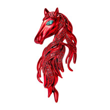 Épingle à cheval en alliage élégante, vêtements-Rouge