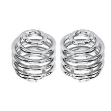 (Chrome C) Motorcycle Solo Seat Springs Mounting Saddle Seat Spring For Harley Sportster Softail Xl 883 1200 Dyna Fatboy Bobber Tw