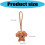 Porte-clés à breloques pour sac chien bouclé-Marron clair. 3