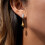 Unique Color Block Drop Earrings Stainless Steel Front Back 2
