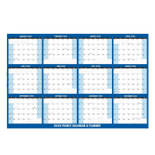 Modern 2026 English Wall Hanging Calendar With Thick-blue M
