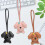 Multi Functional Dog Keychain PU Leather Charm Secure-White 4